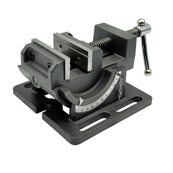 Тиски станочные глобусные для сверлильных станков L губок 75 мм, серия QKD75 t025881  (Фото 2)