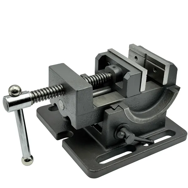 Тиски станочные глобусные для сверлильных станков L губок 75 мм, серия QKD75 t025881  (Фото 6)