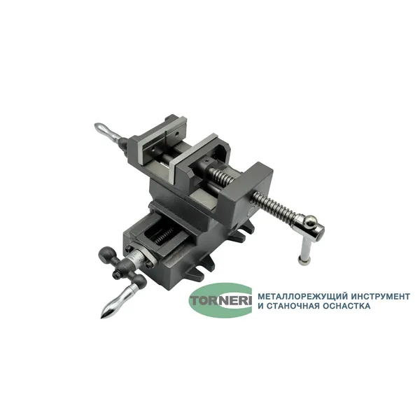 Станочная оснастка t025893 Тиски станочные координатные с 2-мя суппортами неповоротные L губок 75 мм, серия Q9775