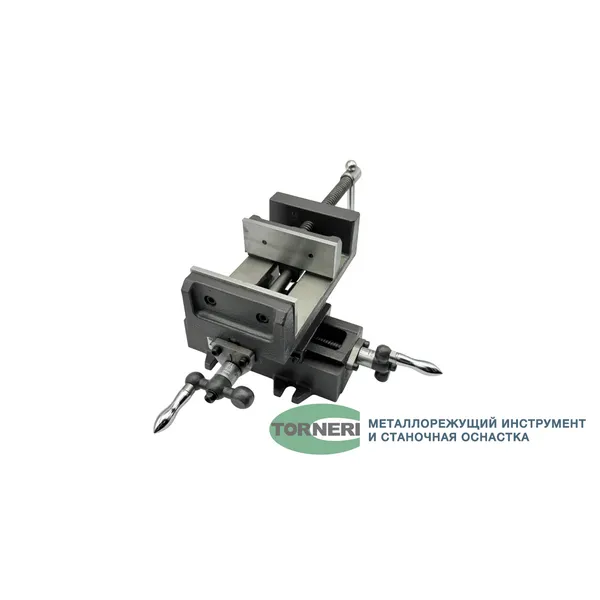 Станочная оснастка t025894 Тиски станочные координатные с 2-мя суппортами неповоротные L губок 100 мм, серия Q97100