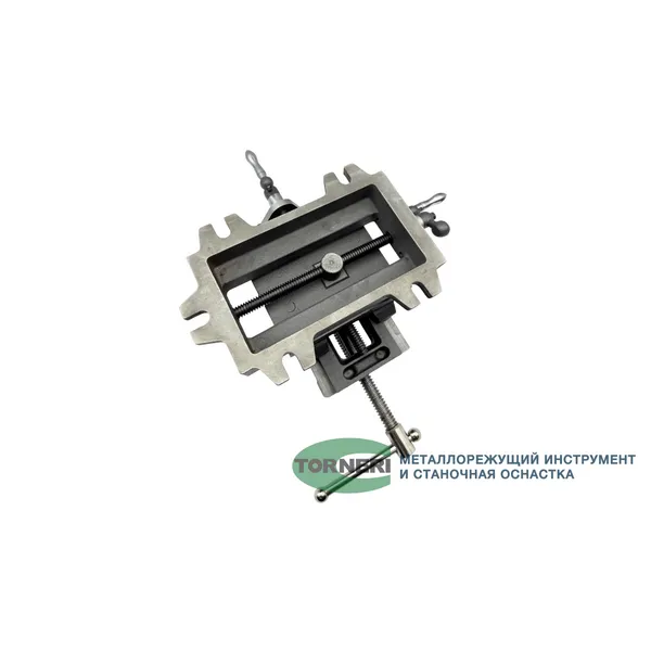 Станочная оснастка t025895 Тиски станочные координатные с 2-мя суппортами неповоротные L губок 125 мм, серия Q97125