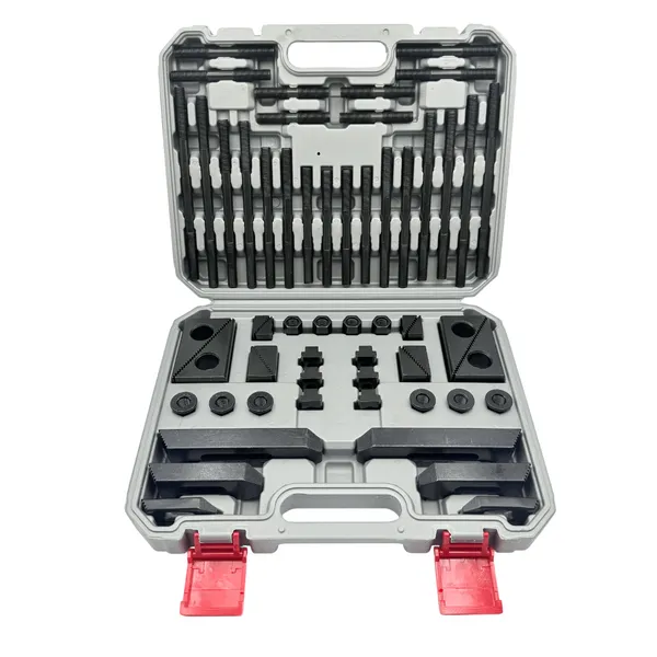 Станочная оснастка t028345 Набор станочного крепежа и прижимов из 58 предметов, Т-образный паз 13.7 мм, М12