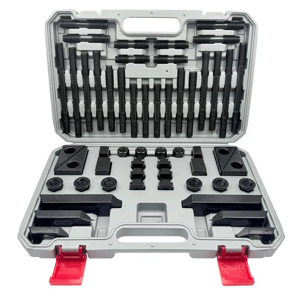 Станочная оснастка t028348 Набор станочного крепежа и прижимов из 58 предметов, Т-образный паз 19.7 мм, М18