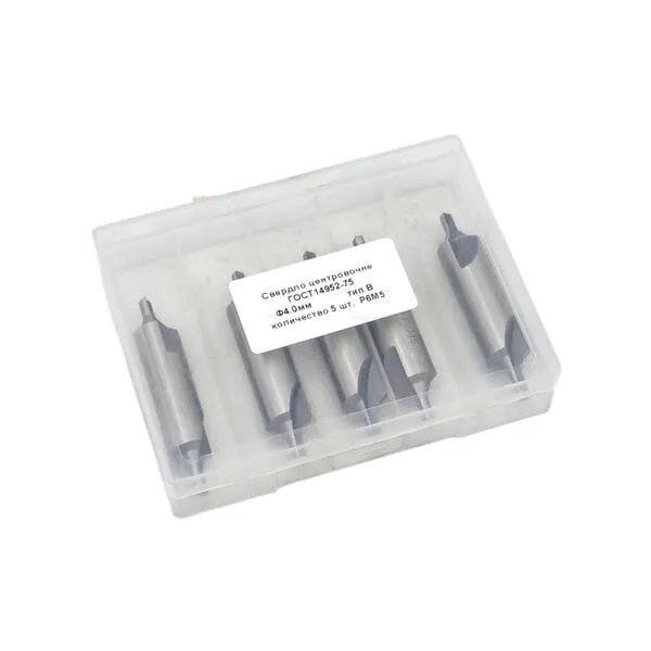 Сверла 044792 Сверло центровочное ф 4.0 мм с предохранительным конусом (тип В) Р6М5