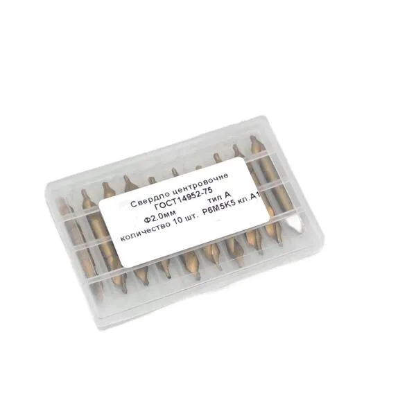 Сверла 044797 Сверло центровочное ф 2.0 мм Р6М5К5 с покрытием TiN