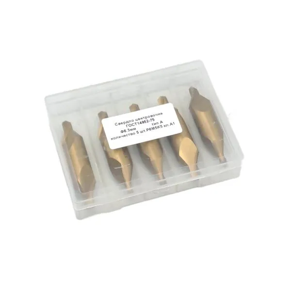 Сверла 044802 Сверло центровочное ф 6.3 мм Р6М5К5 с покрытием TiN