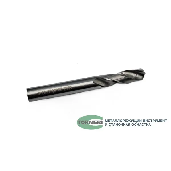 Сверла t018472 Сверло с цилиндрическим хвостовиком ф 10.0х45х90 мм монолитное твердосплавное