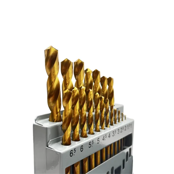 Набор сверл по металлу 19 шт. (ф 1.0 мм - ф 10.0 мм) кл. А1 с покрытием TiN t023762  (Фото 4)