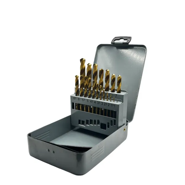 Набор сверл по металлу 19 шт. (ф 1.0 мм - ф 10.0 мм) кл. А1 с покрытием TiN t023762  (Фото 3)