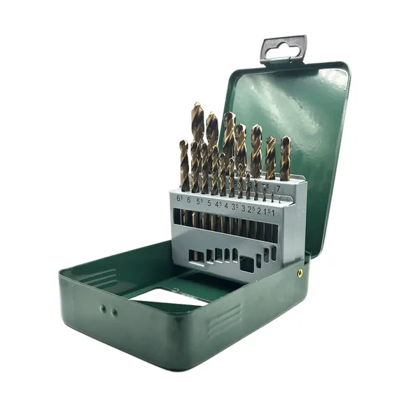 Сверла t023763 Набор сверл по металлу 19 шт. (ф 1.0 мм - ф 10.0 мм) Р6М5К5