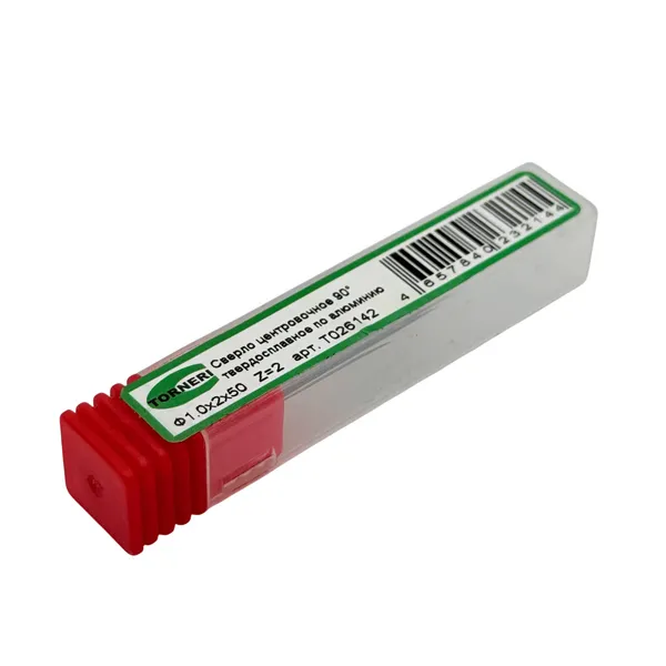 Сверло центровочное ф 1.0х2х50 мм z=2, 90°, твердосплавное по алюминию t026142  (Фото 3)