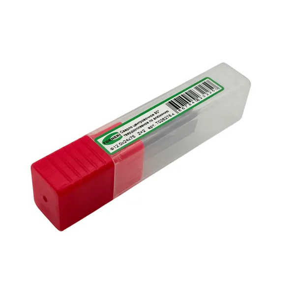 Сверла t026278 Сверло центровочное ф 12.0х24х75 мм z=2, 90°, твердосплавное по алюминию