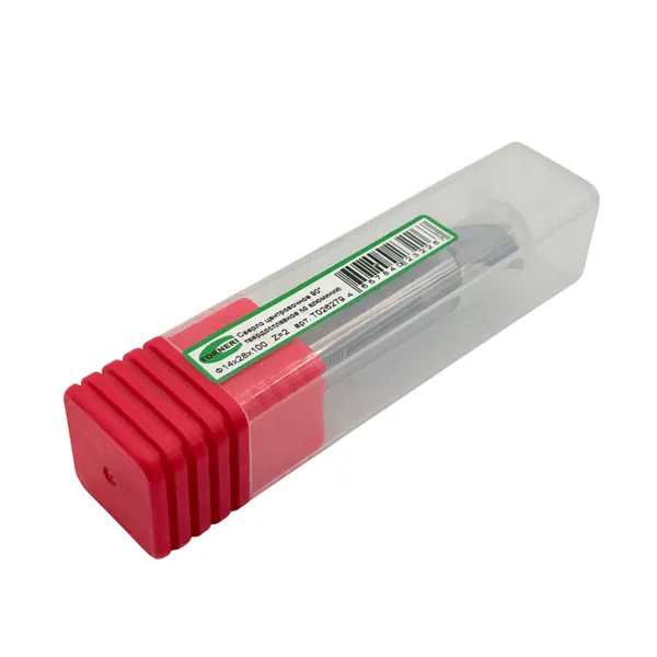 Сверло центровочное ф 14.0х28х100 мм z=2, 90°, твердосплавное по алюминию t026279  (Фото 3)